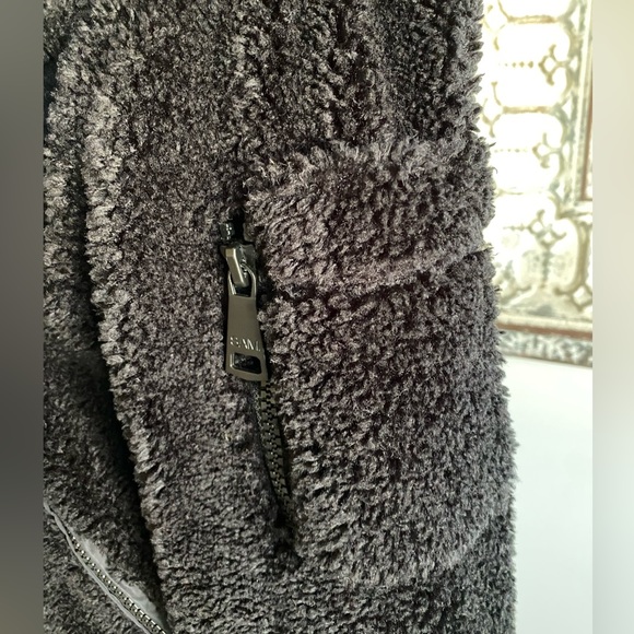 SAM Boucle Faux Shearling Nala Outdoor Coat Water Resistant Bomber Jacket - Picture 5 of 16